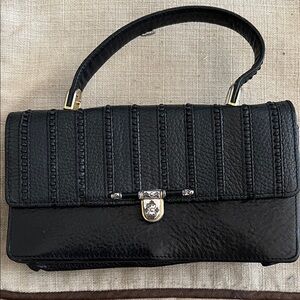 Brighton Black leather textured hand bag
